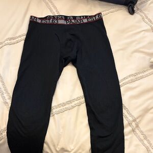 Pajar Black base layer bottoms with Red Accents